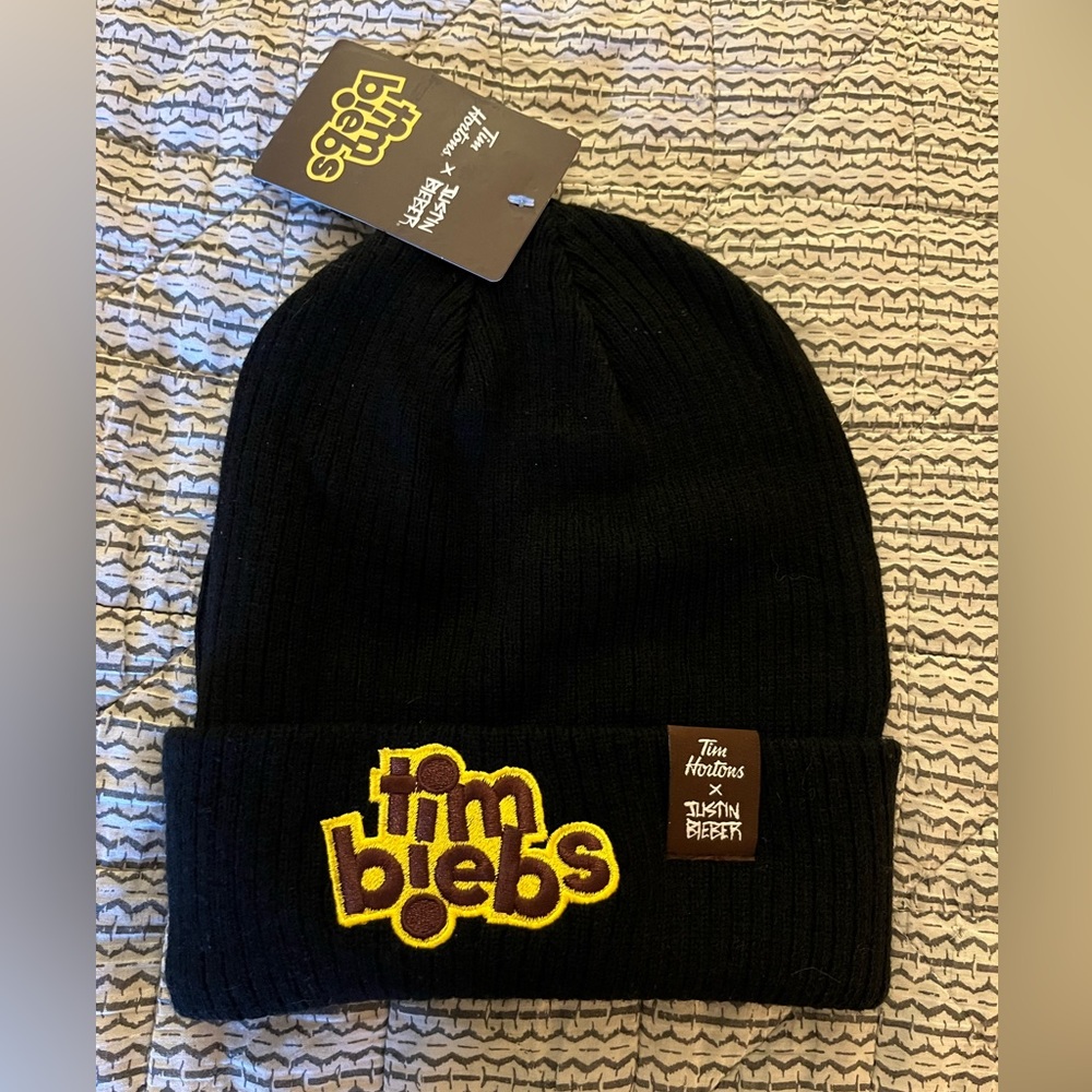 Brand New With Tags Tim Bieb’s Black Beanie
